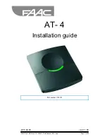 Предварительный просмотр 1 страницы FAAC AT-4 Installation Manual