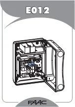 FAAC E012 Instruction Manual предпросмотр