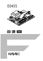 Preview for 1 page of FAAC E045S User Manual