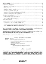 Предварительный просмотр 2 страницы FAAC E124 Quick Start Manual