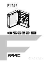 Предварительный просмотр 1 страницы FAAC E124S Translation Of The Original Instructions