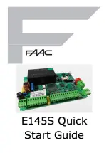 FAAC E145S Quick Start Manual предпросмотр