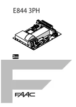 Preview for 1 page of FAAC E844 3PH Instruction Manual