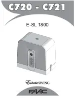 FAAC Estate Swing E-SL 1800 Installation Manual предпросмотр