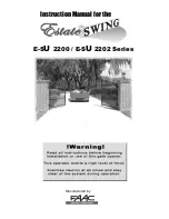 Preview for 1 page of FAAC Estate Swing e-sU 2200 series Instruction Manual