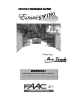 FAAC Estate Swing Instruction Manual предпросмотр