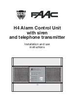 Preview for 1 page of FAAC H4 Installation And Use Instructions Manual