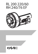 Предварительный просмотр 1 страницы FAAC RL 200/60 Installation Manual