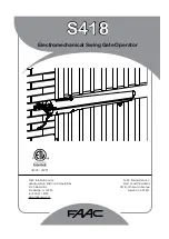 Предварительный просмотр 1 страницы FAAC S418-LE Manual