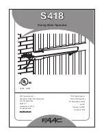 FAAC Safe Zone S418 Instruction Manual preview