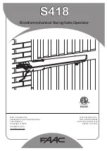 FAAC Safe Zone S418 Manual предпросмотр