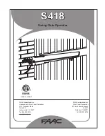 FAAC Safe Zone S418 User Manual preview