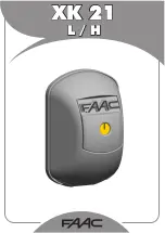 FAAC XK 21 H Quick Start Manual предпросмотр