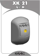 Preview for 1 page of FAAC XK 21 H Quick Start Manual