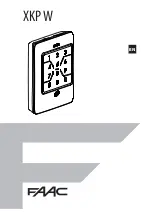 FAAC XKP W Series Manual предпросмотр