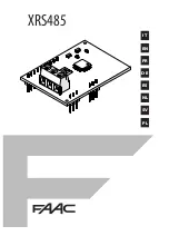 FAAC XRS485 Manual предпросмотр