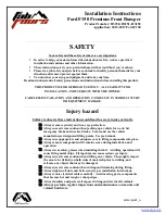 Preview for 1 page of Fab Fours H3250 Installation Instructions Manual