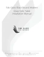 FAB GLASS AND MIRROR FABEDTBLE1010 Installation Manual preview