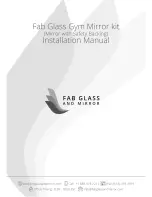 Preview for 1 page of FAB GLASS AND MIRROR Gym Mirror Installation Manual