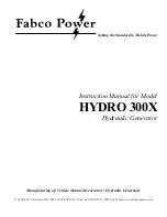 Предварительный просмотр 1 страницы Fabco Power HYDRO 300X Instruction Manual