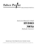 Fabco Power HYDRO 300X6 Instruction Manual preview