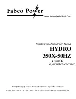 Предварительный просмотр 1 страницы Fabco Power HYDRO 350X-50HZ Instruction Manual