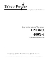 Предварительный просмотр 1 страницы Fabco Power Hydro 400X-6 Instruction Manual