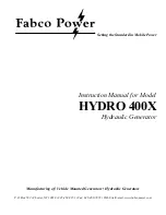 Fabco Power HYDRO 400X Instruction Manual preview