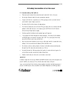 Preview for 43 page of Faber BF110V/Straight Installation Manual And User'S Manual