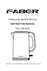 Preview for 1 page of Faber FCK DW 2200 Instruction Manual