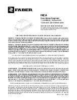 Faber INCA Installation Instructions Manual preview