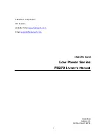 FabiaTech FB2701 User Manual preview