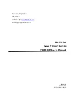 Preview for 1 page of FabiaTech Low Power FB2503 User Manual