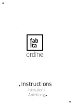 Fabita ordine Instructions Manual preview