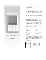 Preview for 1 page of Fabritec designs DuoShade Natural Woven Shades Installation Instructions