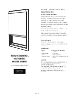 Fabritec designs REMOTE CONTROL MOTORIZED ROLLER SHADES Installation Instructions предпросмотр