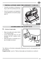 Preview for 23 page of Fac 2 F250 TC-V Use And Maintenance Manual