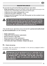 Preview for 35 page of Fac 2 F250 TC-V Use And Maintenance Manual