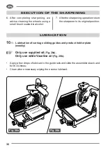 Preview for 38 page of Fac 2 F250 TC-V Use And Maintenance Manual