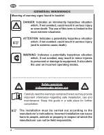 Предварительный просмотр 6 страницы Fac F195 Use And Maintenance Manual