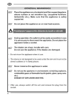 Preview for 10 page of Fac F195 Use And Maintenance Manual