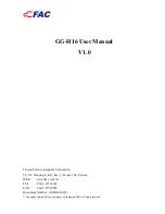 Fac GG-H16 User Manual предпросмотр