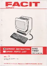 Facit 4440 TWIST Service Instruction preview