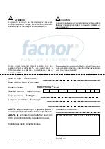 Preview for 29 page of Facnor BOXTRON Use And Maintenance