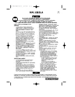 Предварительный просмотр 18 страницы Facom NM.1010LA Instructions Manual