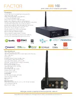 Preview for 1 page of Factor Electronics AM-160 Quick Start Manual