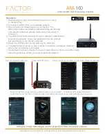 Preview for 2 page of Factor Electronics AM-160 Quick Start Manual