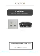 Preview for 1 page of Factor Electronics HD100BaseT-In-Wall-Balun Manual