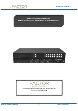 Factor Electronics HDBaseT-4x4Matrix Instructions Manual preview