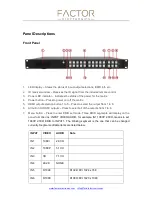 Preview for 7 page of Factor Electronics HDBaseT-8x8Matrix Manual